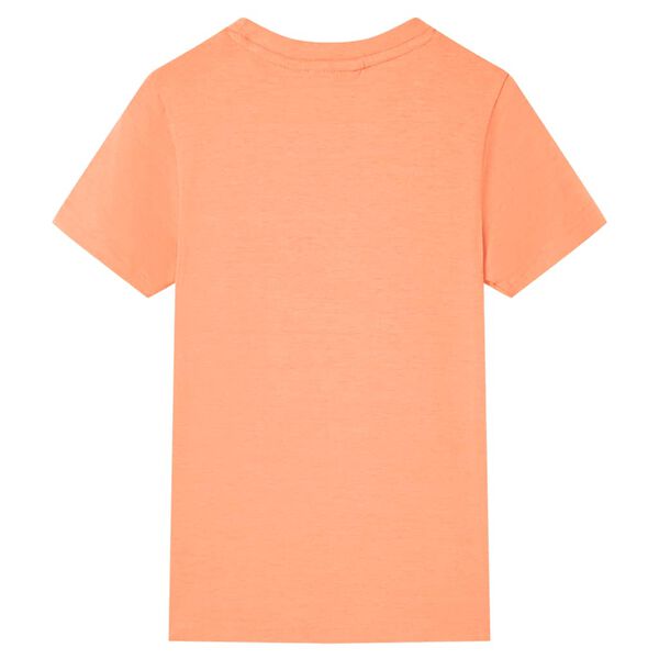 Kortærmet T-shirt til børn str. 92 neon-orange