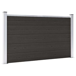 vidaXL hegnspanel 180x105 cm WPC sort