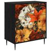vidaXL Skuffeskab GENNEP Liljem&oslash;nster 66 x 36,5 x 76 cm Sort eg