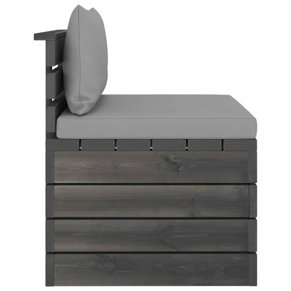 vidaXL lounges&aelig;t til haven 2 dele med hynder massivt fyrretr&aelig;