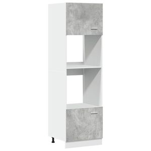 vidaXL mikrob&oslash;lgeovnsskab "Lyon" betongr&aring; 60x57x207 cm konstrueret tr&aelig;