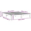 vidaXL sengeramme uden madras 180x200 cm massivt fyrretr&aelig; hvid