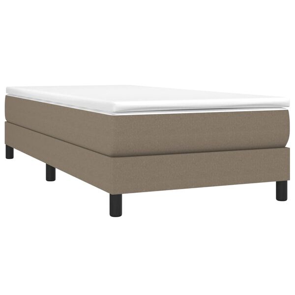 vidaXL Boxspring sengeramme 90x190 cm stof gr&aring;brun