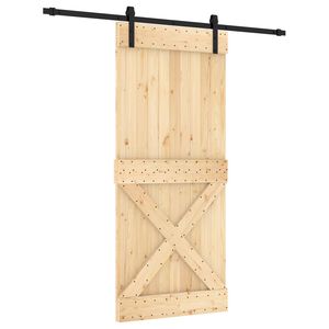 vidaXL Skyded&oslash;r 90 x 210 cm Massivt Fyrretr&aelig; (Ubehandlet)