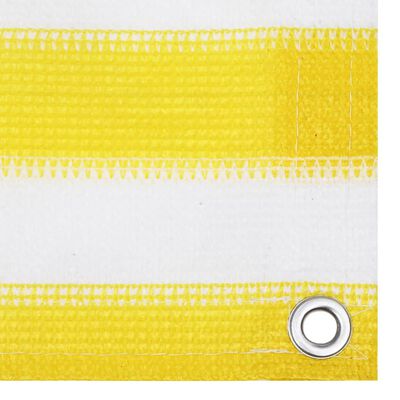 vidaXL altanafskærmning 90x300 cm HDPE gul og hvid