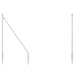 vidaXL Hegnsp&aelig;l 26 pcs Gr&aring; 3,2 x 3,2 x 170 cm