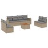vidaXL sofas&aelig;t til haven 9 dele med hynder polyrattan beige