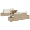 vidaXL Havesofa S&aelig;t med opbevaring 7 pcs Beige Poly rattan