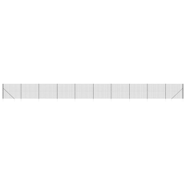 vidaXL trådhegn med jordspyd 1,6x25 m antracitgrå