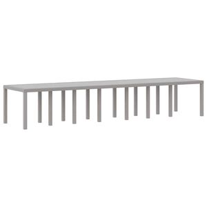 vidaXL Havem&oslash;bel Bord Lysegr&aring; 400 x 100 x 73 cm polyrattan