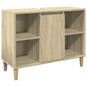 vidaXL badev&aelig;relsesskab 80x33x60 cm konstrueret tr&aelig; sonoma-eg