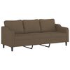 vidaXL 3-personers sofa med puder og hynder 210 cm stof brun