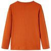 Lang&aelig;rmet T-shirt til b&oslash;rn str. 128 rustfarvet