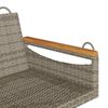 vidaXL gyngebænk 109x62x40 cm polyrattan grå