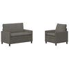 vidaXL Sofa S&aelig;t 2 pcs Lysegr&aring; Stof