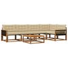 vidaXL Udend&oslash;rs sofagruppe 6 stk. Naturlig og Beige