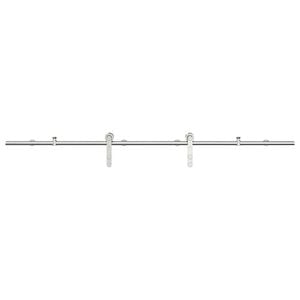 vidaXL hardwarekit til skyded&oslash;r 183 cm rustfrit st&aring;l s&oslash;lvfarvet