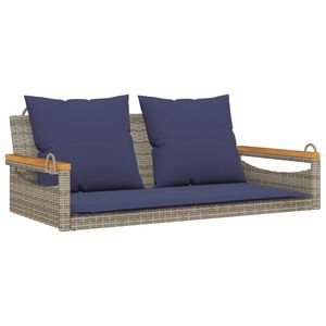 vidaXL gyngeb&aelig;nk med hynder 109x62x40 cm polyrattan gr&aring;