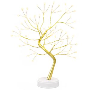 vidaXL Mini-starburst-juletr&aelig; 2 stk. Guld 12 x 50 cm St&aring;l 108 LED'er