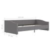 vidaXL daybed med madras og USB 90x200 cm stof lysegr&aring;