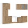 vidaXL K&oslash;kken enhed Lyon 8 pcs Artisan-eg Konstrueret tr&aelig;