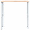 vidaXL arbejdsbænk 100x60x(71,5-98) cm massivt egetræ rektangulær