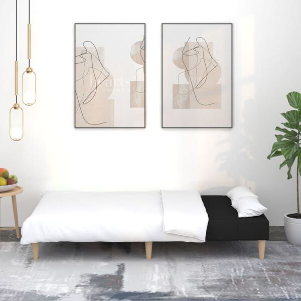 vidaXL 2-personers sovesofa stof sort