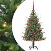 vidaXL Kunstigt pr&aelig;-dekoreret juletr&aelig; med kugles&aelig;t Gr&oslash;n 120 cm