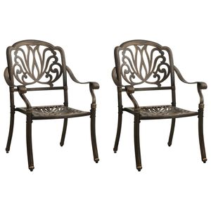 vidaXL havestole 2 stk. st&oslash;bt aluminium bronzefarvet