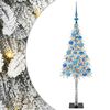 vidaXL Juletr&aelig; med 150 LED'er med stativ Hvid 120 cm PE og St&aring;l