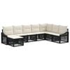 vidaXL Havesofa S&aelig;t 8 stk. Sort polyrattan