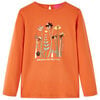 Lang&aelig;rmet T-shirt til b&oslash;rn str. 92 cm orange