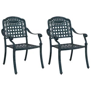 vidaXL Have Stol 2 stk. Gr&oslash;n Aluminium