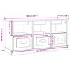 vidaXL tv-bord 100x35x50 cm konstrueret træ sonoma-eg