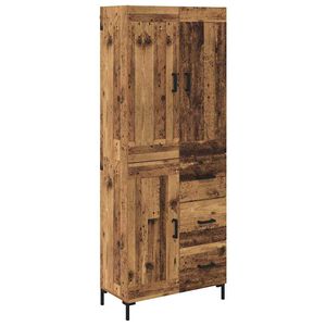 vidaXL Highboard med skuffe 2 pcs Gammelt tr&aelig; Konstrueret tr&aelig;