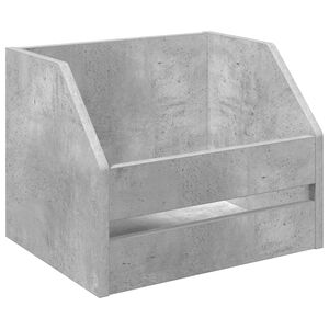 vidaXL Vinylalbum kasse Betongr&aring; 38 x 30 x 29 cm Konstrueret tr&aelig;