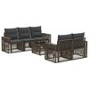 vidaXL Havesofa S&aelig;t 6 stk. Gr&aring; polyrattan