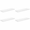 vidaXL v&aelig;ghylder 4 stk. 80x23,5x3,8 cm MDF hvid h&oslash;jglans