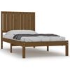 vidaXL sengeramme 90x200 cm massivt fyrretr&aelig; gyldenbrun