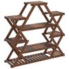 vidaXL blomsterstativ 110x25x105 cm massivt fyrretr&aelig;