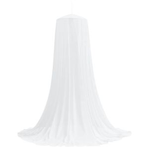 vidaXL Myggenet til seng 3 stk. 156 mesh Hvid ⌀56 x 220 cm Polyester