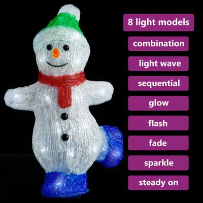 vidaXL LED-julesnemand 30 cm indendørs/udendørs akryl