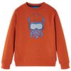 Sweatshirt til b&oslash;rn lys rustfarvet str. 128