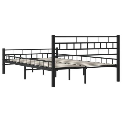 vidaXL sengestel 140 x 200 cm stål sort