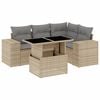 vidaXL sofas&aelig;t til haven 5 dele med hynder polyrattan beige