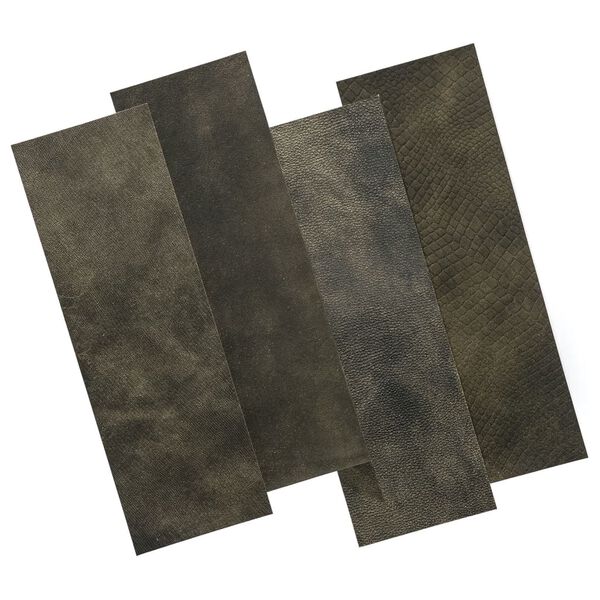 WallArt l&aelig;dertapet 16 stk. Hennessy tofarvet sort