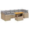 vidaXL sofas&aelig;t til haven 8 dele med hynder polyrattan beige