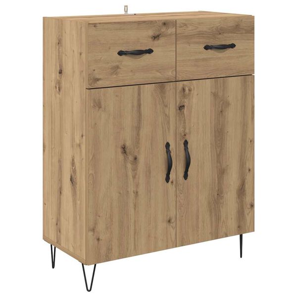 vidaXL Sideboard Artisan Egetr&aelig; 69,5 x 34 x 90 cm Konstrueret tr&aelig;