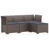 vidaXL 4-personers Have Sofa med Hynder Rattan Look PP Lysegr&aring;