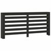 vidaXL radiatorskjuler 175x20x82 cm konstrueret tr&aelig; sort
